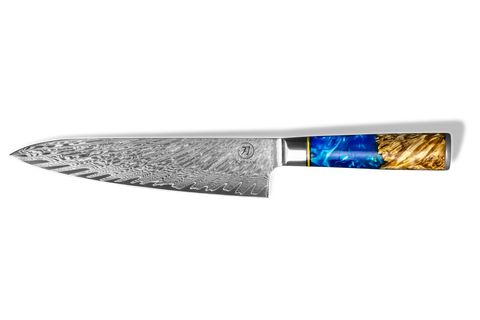 Kataari forged damascus chef knife